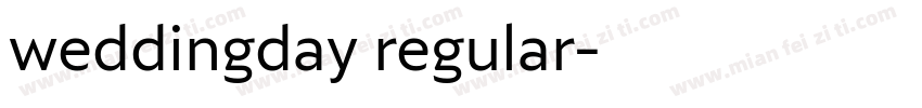 weddingday regular字体转换